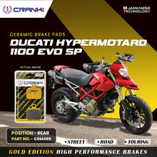 Load image into Gallery viewer, Ceramic Brake Pad For Ducati Hypermotard 1100 EVO SP - Rear - CRM469 - 1 Set - CRANK1