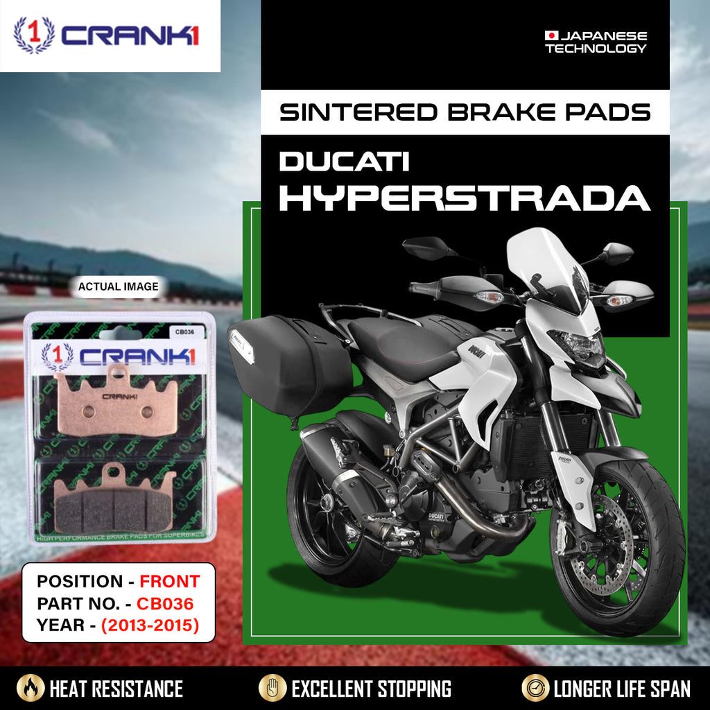 Sintered Brake Pads For Ducati Hyperstrada (2013-2015) - Front - CB036 - 2 Sets - CRANK1