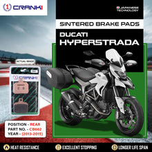 Load image into Gallery viewer, Sintered Brake Pads For Ducati Hyperstrada (2013-2015) - Rear - CB662 - 1 Set - CRANK1