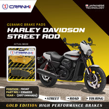 Load image into Gallery viewer, Ceramic Brake Pad For Harley Davidson Street Rod (2017 Onwards) - Front - CRM859 - 2 Set - CRANK1
