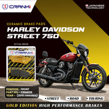 Load image into Gallery viewer, Ceramic Brake Pad For Harley Davidson Street 750 (2016 Onwards) - Front - CRM859 - 1 Set - CRANK1