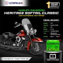 Load image into Gallery viewer, Battery For Harley Davidson Heritage Softail Classic (2013-2025) - CB20L-BS - Factory Activated - CRANK1