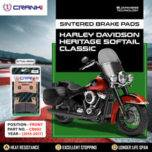 Load image into Gallery viewer, Sintered Brake Pads For Harley Davidson Heritage Softail Classic (2015-2017) - Front - CB692 - 1 Set - CRANK1