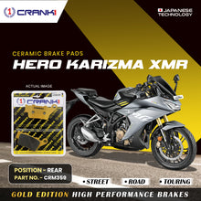 Load image into Gallery viewer, Ceramic Brake Pad For Hero karizma XMR - Rear - CRM359 - 1 Set - CRANK1
