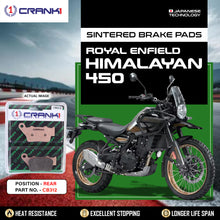 Load image into Gallery viewer, Sintered Brake Pads For Royal Enfield Himalayan 450 - Rear - CB312 - 1 Set - CRANK1