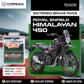 Sintered Brake Pads For Royal Enfield Himalayan 450 (2021-2023) - Front - CB181 - 1 Set - CRANK1