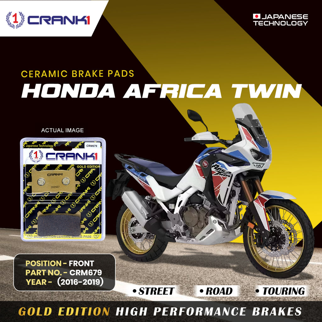 Ceramic Brake Pad For Honda Africa Twin (2016-2019) - Front - CRM679 - 2 Sets - CRANK1