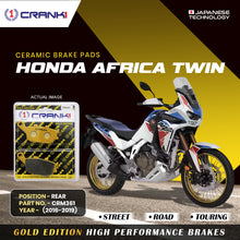 Load image into Gallery viewer, Ceramic Brake Pad For Honda Africa Twin (2016-2019) - Rear - CRM361 - 1 Set - Crank1