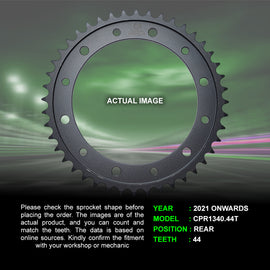 Sprocket For Honda CB1000R (2021 Onwards) - Rear - CPR1340.44T - CRANK1