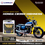 Ceramic Brake Pad For Honda CB350 Highness - Rear - CRM761 - 1 Set - CRANK1