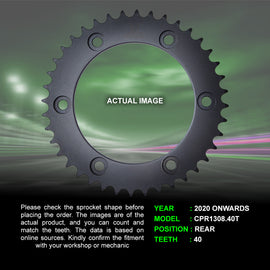 Sprocket For Honda CBR 1000RR Fireblade (2020 Onwards) - Rear - CPR1308.40T - CRANK1