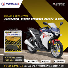 Load image into Gallery viewer, Ceramic Brake Pad For Honda CBR 250R NON ABS - Front - CRM859 - 1 Set - CRANK1