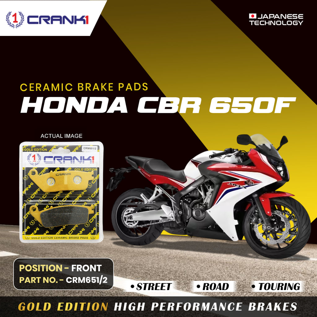 Ceramic Brake Pad For Honda CBR 650F - Front - CRM651/2 - 2 Sets - Crank1