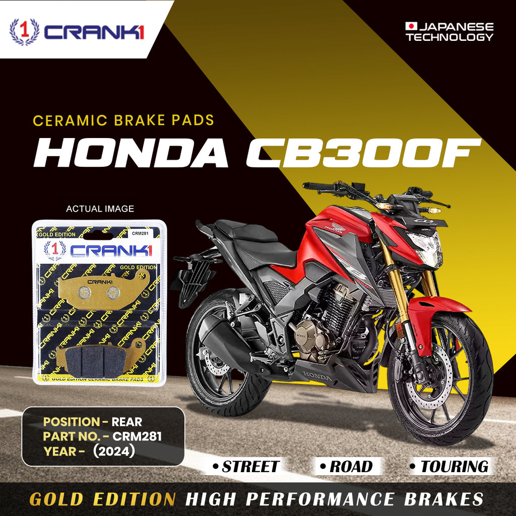 Ceramic Brake Pad For Honda CB300F (2024) - Rear - CRM281 - 1 Set - CRANK1
