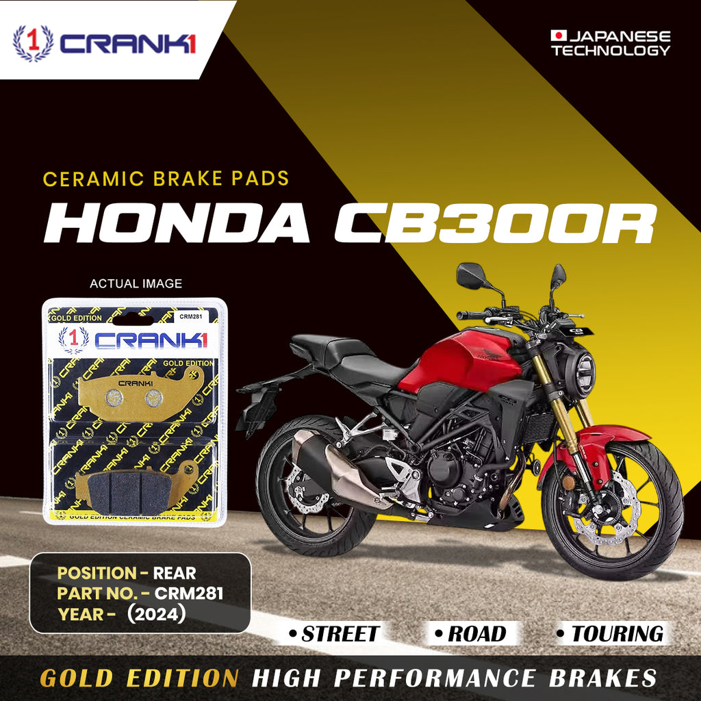Ceramic Brake Pad For Honda CB300R (2024) - Rear - CRM281 - 1 Set - CRANK1