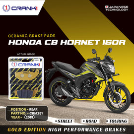 Ceramic Brake Pad For Honda CB Hornet 160R (2019) - Rear - CRM281 - 1 Set - CRANK1