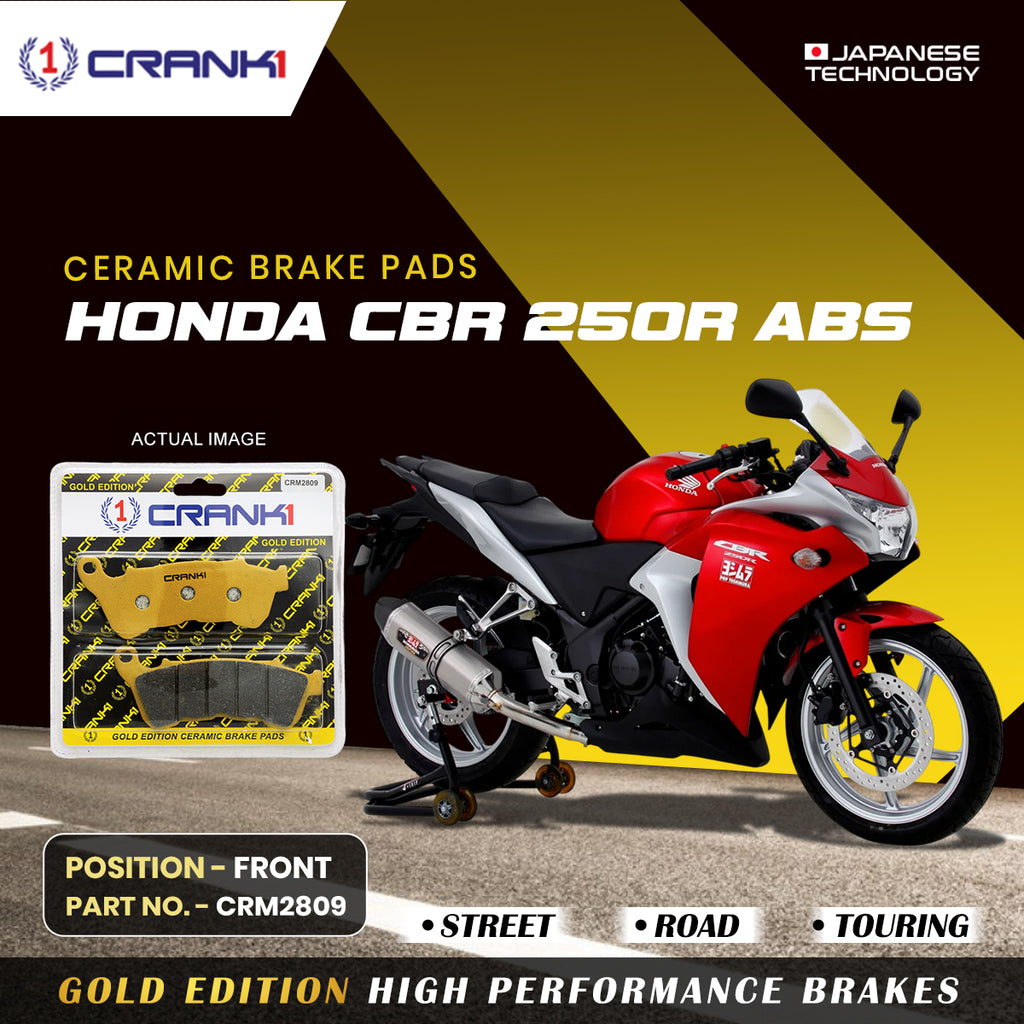 Ceramic Brake Pad For Honda CBR 250R ABS - Front - CRM2809 - 1 Set - CRANK1