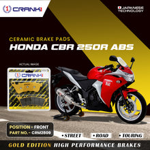 Load image into Gallery viewer, Ceramic Brake Pad For Honda CBR 250R ABS - Front - CRM2809 - 1 Set - CRANK1