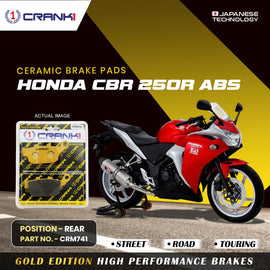 Ceramic Brake Pad For Honda CBR650R - Rear - CRM741 - 1 Set - CRANK1