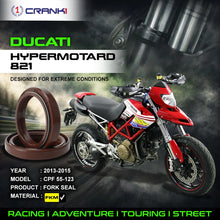 Load image into Gallery viewer, Fork Oil Seals Pair For Ducati Hypermotard 821 (2013-2015) - CPF55-123 - CRANK1