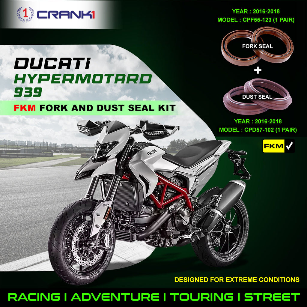 Fork And Dust Seals Kit For Ducati Hypermotard 939 (2016-2018) - CRANK1