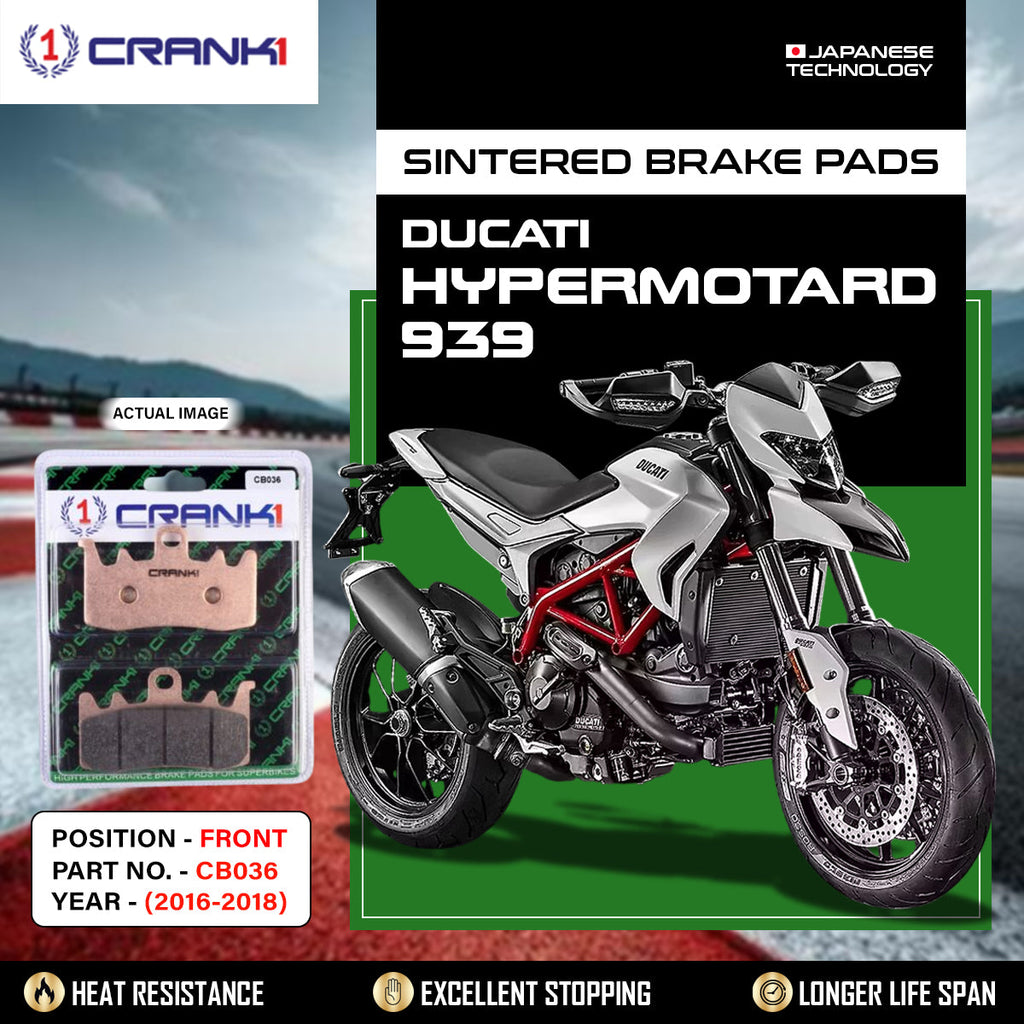Sintered Brake Pads For Ducati Hypermotard 939 (2016-2018) - Front - CB036 - 2 Sets - CRANK1