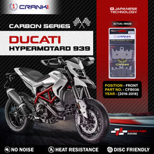 Load image into Gallery viewer, Carbon Brake Pads For Ducati Hypermotard 939 (2016-2018) - Front - CFB036 - 2 Sets - CRANK1