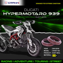 Load image into Gallery viewer, Fork Dust Seals Pair For Ducati Hypermotard 939 (2016-2018) - CPD57-102 - CRANK1