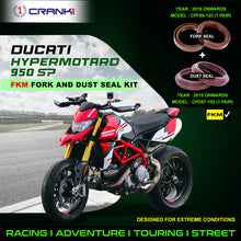 Load image into Gallery viewer, Fork And Dust Seals Kit For Ducati Hypermotard 950 SP (2019 Onwards) - CRANK1