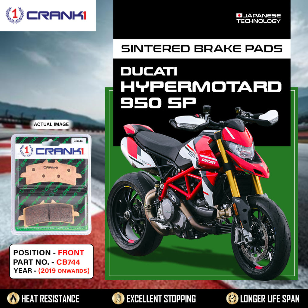 Sintered Brake Pads For Ducati Hypermotard 950 SP (2019 Onwards) - Front - CB744 - 2 Sets - CRANK1