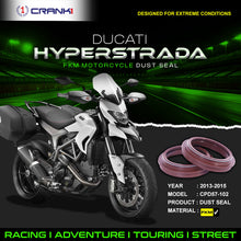 Load image into Gallery viewer, Fork Dust Seals Pair For Ducati Hyperstrada (2013-2015) - CPD57-102 - CRANK1