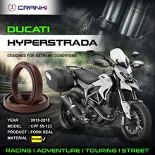 Load image into Gallery viewer, Fork Oil Seals Pair For Ducati Hyperstrada (2013-2015) - CPF55-123 - CRANK1