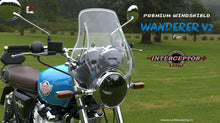 Load image into Gallery viewer, CarbonRacing &quot;WANDERER&quot; - Premium Windshield for Royal Enfield Interceptor 650 V2 (Version 2) - Clear