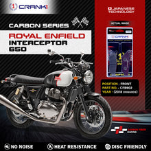 Load image into Gallery viewer, Carbon Brake Pads For Royal Enfield Interceptor 650 (2018 Onwards) - Front - CFB902 - 1 Set - CRANK1