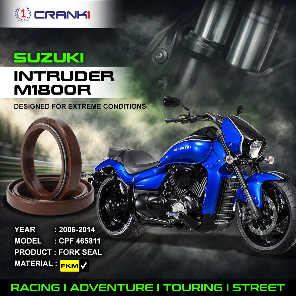 Fork Oil Seals Pair For Suzuki Intruder M1800R (2006-2014) - CPF465811 - CRANK1