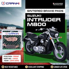 Load image into Gallery viewer, Sintered Brake Pads For Suzuki Intruder M800 (2014-2015) - Front - CB132 - 1 Set - CRANK1