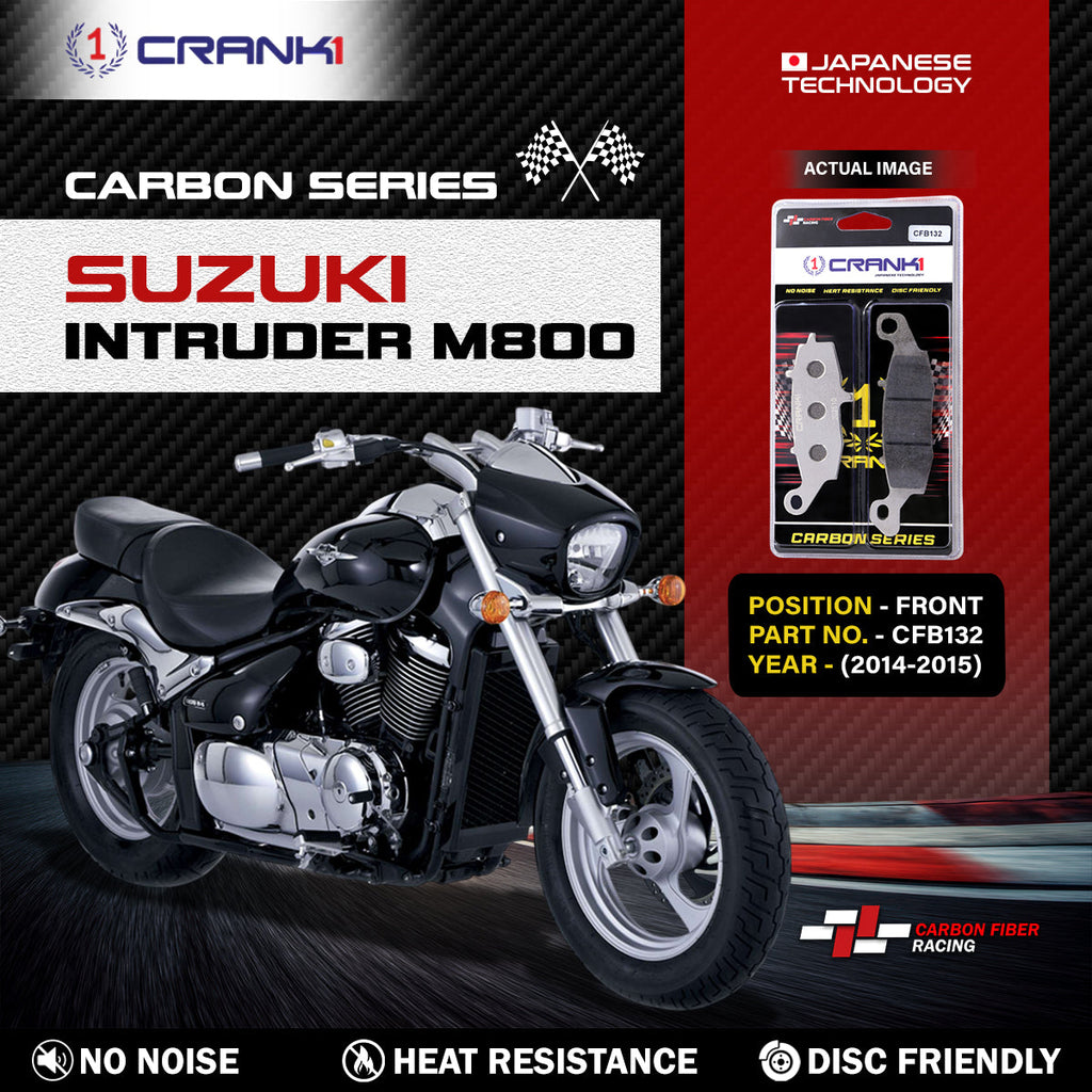 Carbon Brake Pads For Suzuki Intruder M800 (2014-2015) - Front - CFB132 - 1 Set - CRANK1