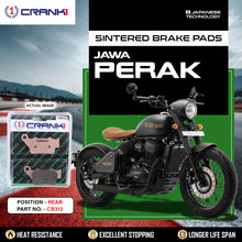 Load image into Gallery viewer, Sintered Brake Pads For Jawa Perak - Rear - CB312 - 1 Set - CRANK1
