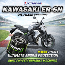 Load image into Gallery viewer, Oil Filter For Kawasaki ER-6n (2012-2016) - CPO303 - CRANK1