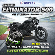 Load image into Gallery viewer, Oil Filter For Kawasaki Eliminator 500 (2024 Onwards) - CPO303 - CRANK1