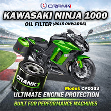 Load image into Gallery viewer, Oil Filter For Kawasaki Ninja 1000 (2015 Onwards) - CPO303 - CRANK1