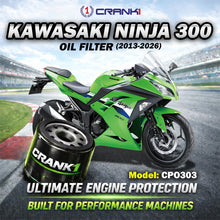 Load image into Gallery viewer, Oil Filter For Kawasaki Ninja 300 (2013-2026) - CPO303 - CRANK1