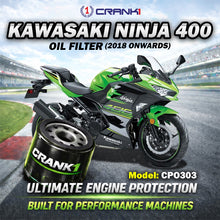 Load image into Gallery viewer, Oil Filter For Kawasaki Ninja 400 (2018 Onwards) - CPO303 - CRANK1