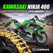 Load image into Gallery viewer, Chain For Kawasaki Ninja 400 (2018 Onwards) - 520 Pitch x 106 Links Gold (ZVMX) - CRANK1