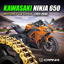 Load image into Gallery viewer, Chain For Kawasaki Ninja 650 (2011-2016) - 520 Pitch x 114 Links Gold (ZVMX) - CRANK1