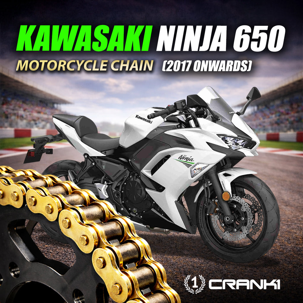 Chain For Kawasaki Ninja 650 (2017 Onwards) - 520 Pitch x 114 Links Gold (ZVMX) - CRANK1