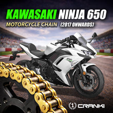 Load image into Gallery viewer, Chain For Kawasaki Ninja 650 (2017 Onwards) - 520 Pitch x 114 Links Gold (ZVMX) - CRANK1