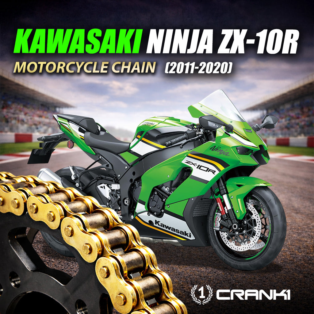 Chain For Kawasaki Ninja ZX-10R (2011-2020) - 525 Pitch x 114 Links Gold (ZVMX) - CRANK1