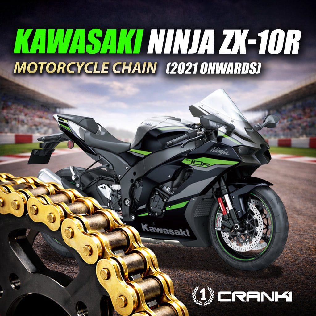 Chain For Kawasaki Ninja ZX-10R (2021 Onwards) - 525 Pitch x 114 Links Gold (ZVMX) - CRANK1