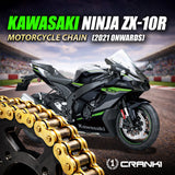 Chain For Kawasaki Ninja ZX-10R (2021 Onwards) - 525 Pitch x 114 Links Gold (ZVMX) - CRANK1